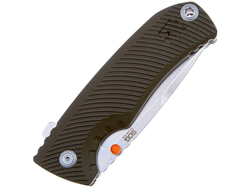 Нож складной SOG Tellus FLK Olive Drab, сталь Cryo 440C,рукоять GRN,блистер (SOG-14-06-01-43)