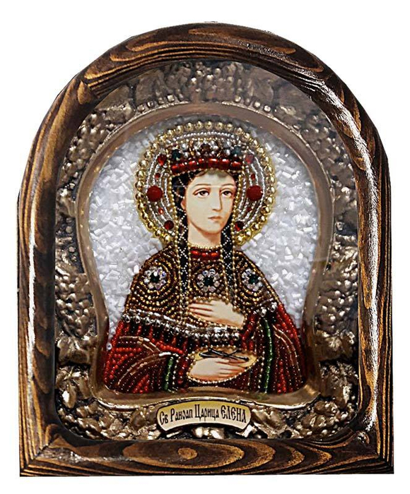 Дивеевская икона святая равноапостольная царица Елена, печать, бисер