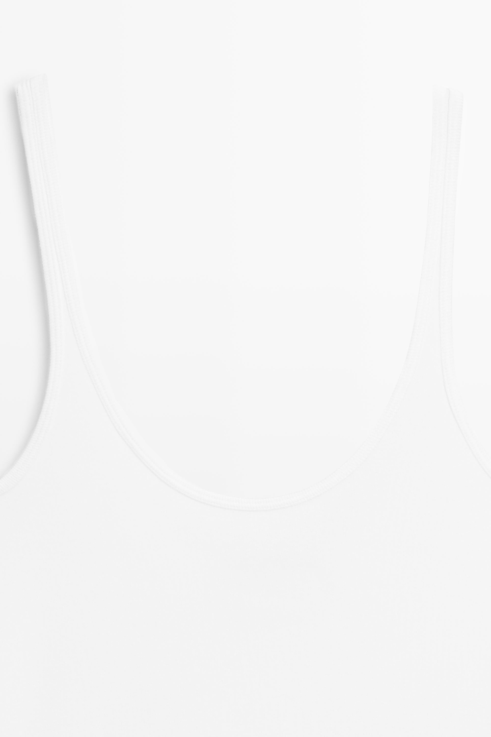Massimo Dutti Топ на бретелях из хлопка, белый