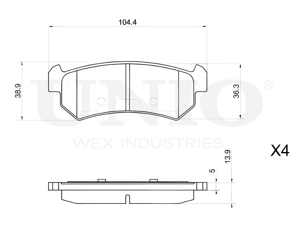 Колодки тормозные диск. задние UNIO BRP-20145