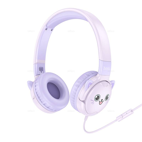 Проводные детские наушники Hoco W61 (dream purple)