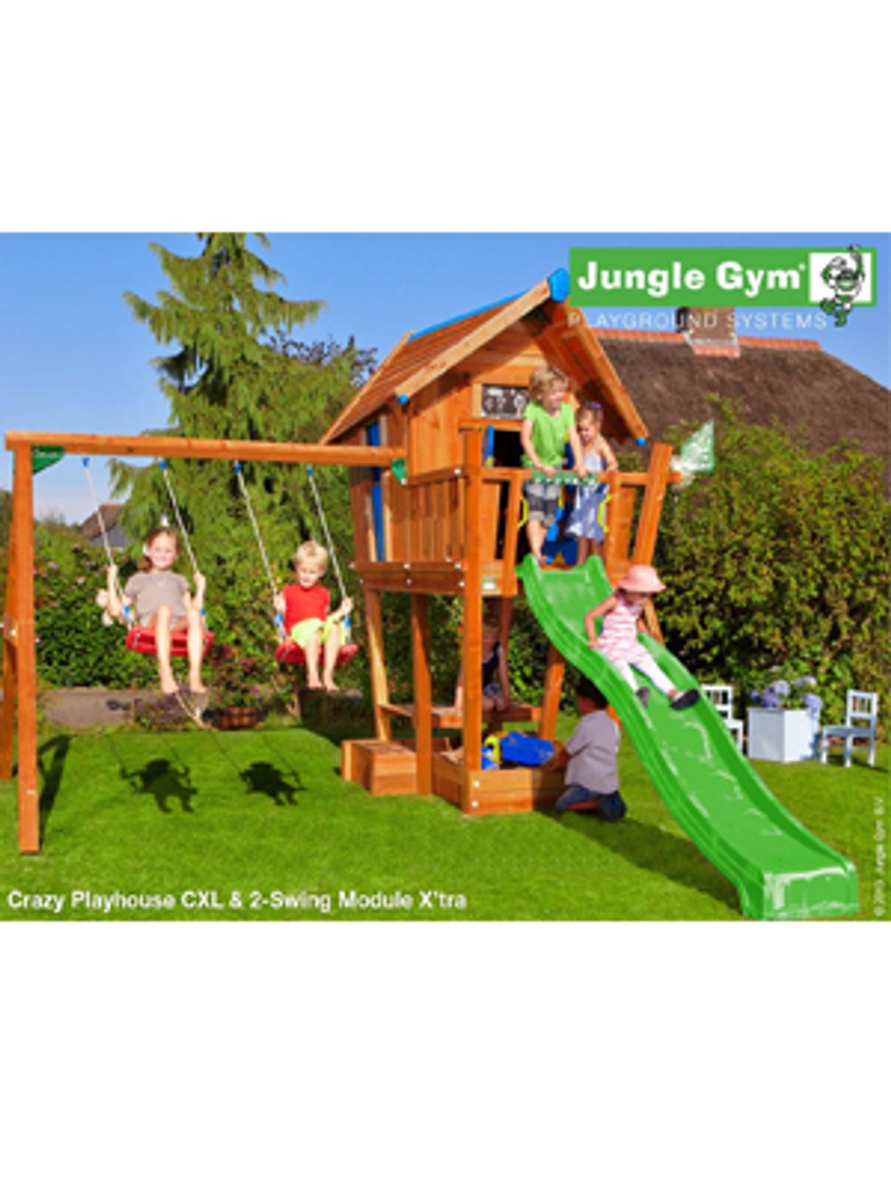 Детский городок Jungle Gym Crazy Playhouse CXL + 2-Swing X'tra