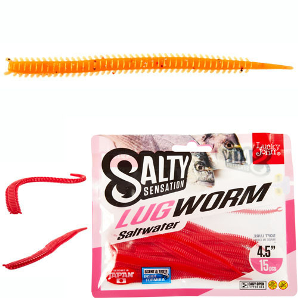Черви съедоб. искусст. LJ  Salty Sensation LUGWORM 2.5in (06.35)/F29 24шт.