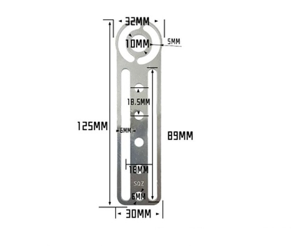 Parallel m10 bracket 125mm