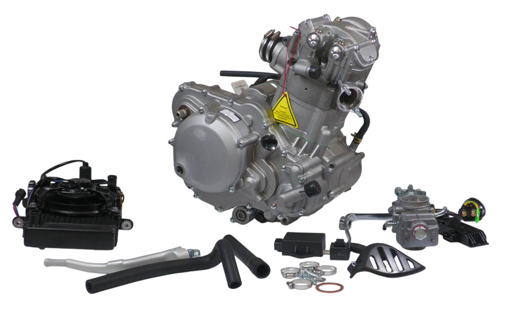 Двигатель 4т. 449 см3 194MQ, NC450, ZONGSHEN, 4х клап. (электростартер, жидкостное охлаждение)