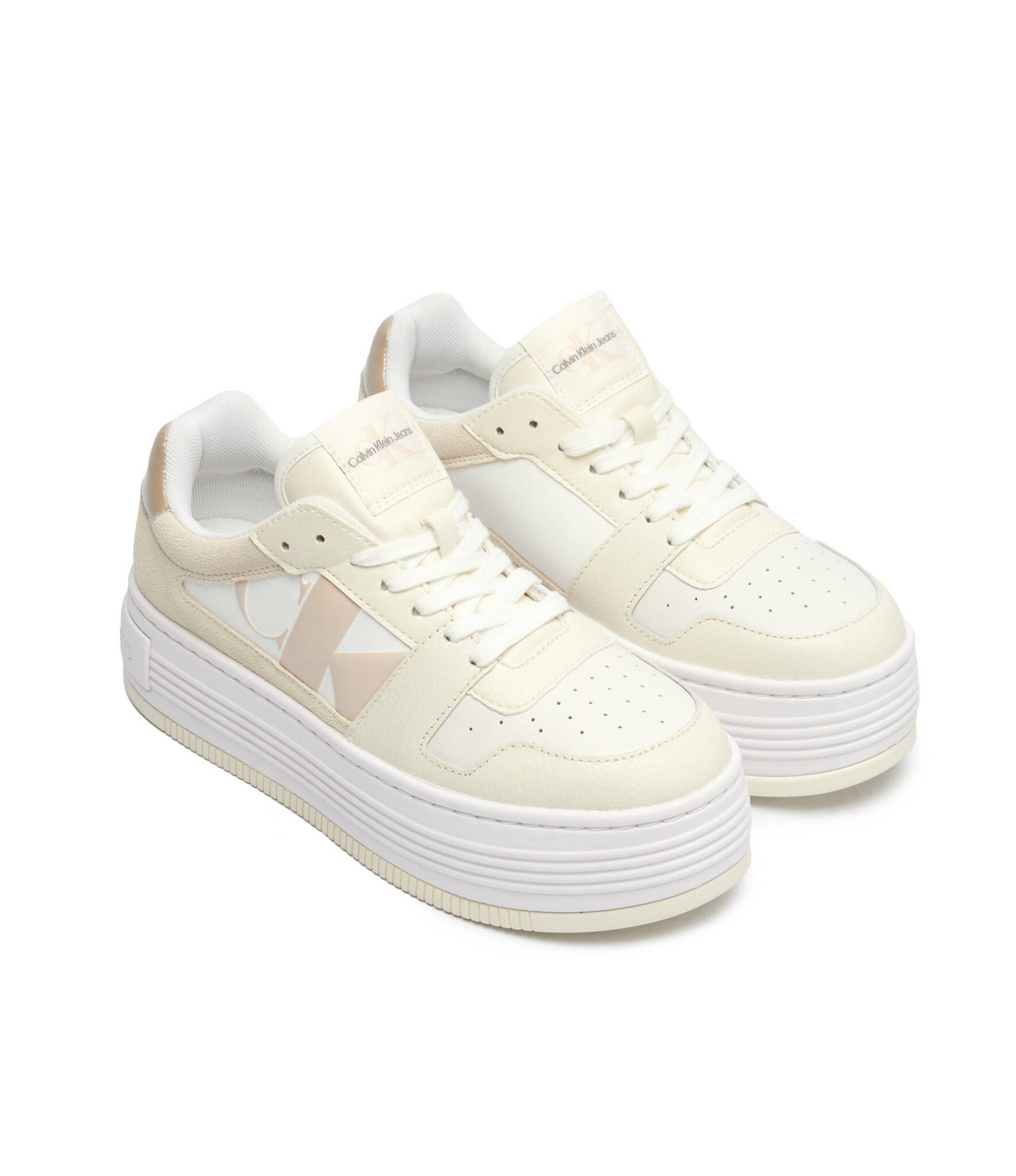 Кожаные кроссовки CALVIN KLEIN JEANS - экрю(YW0YW01482)
