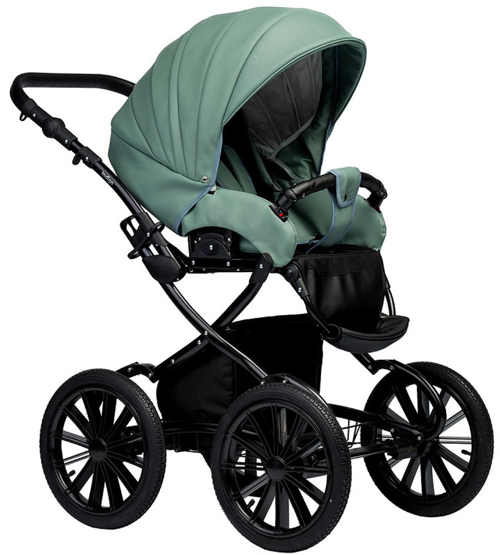 Детская коляска Indigo Special Plus 3 в 1 с автокреслом Avionaut Cosmo Is05 шалфей кожа