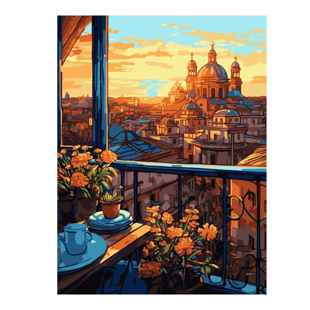 Картина по номерам 30*40см "На закате" (на подрам.) (Lori)