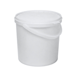 Ведро с герметичной крышкой и ручкой 5 л (белое)