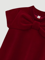 Велюровое платье Mjölk Red, с бантом, уценка