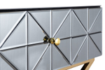 Тумба с матовой зеркальной отделкой Garda Decor каркас металл. 60*40*60 см