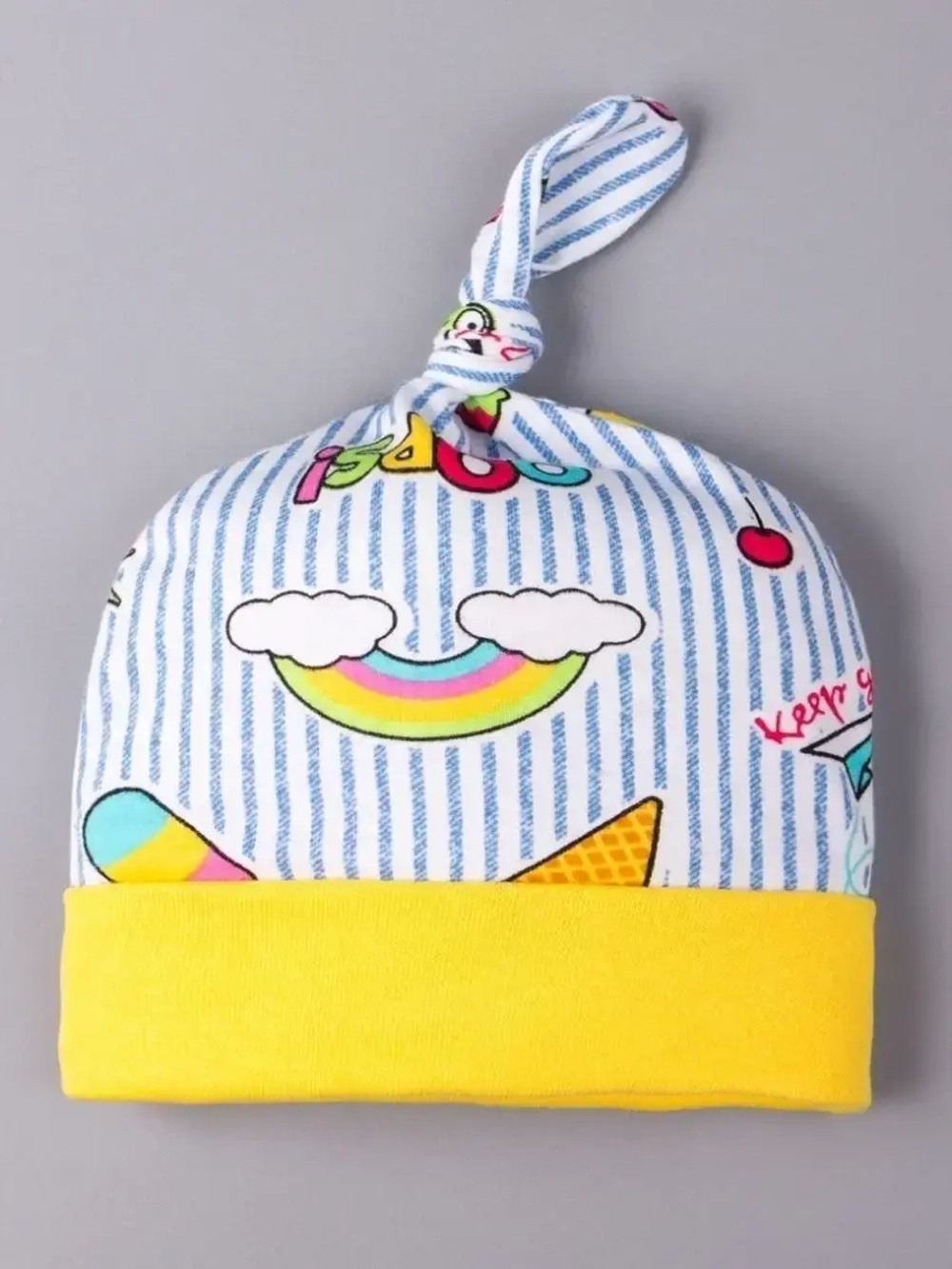 Шапка для малыша трикотажная чепчик