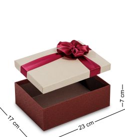 WG-50/1-A Коробка подарочная «Прямоугольник» цв.бордов/беж.