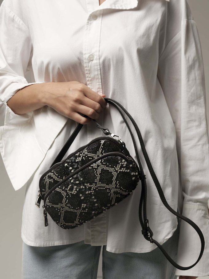 Сумка кожаная кросс-боди питон