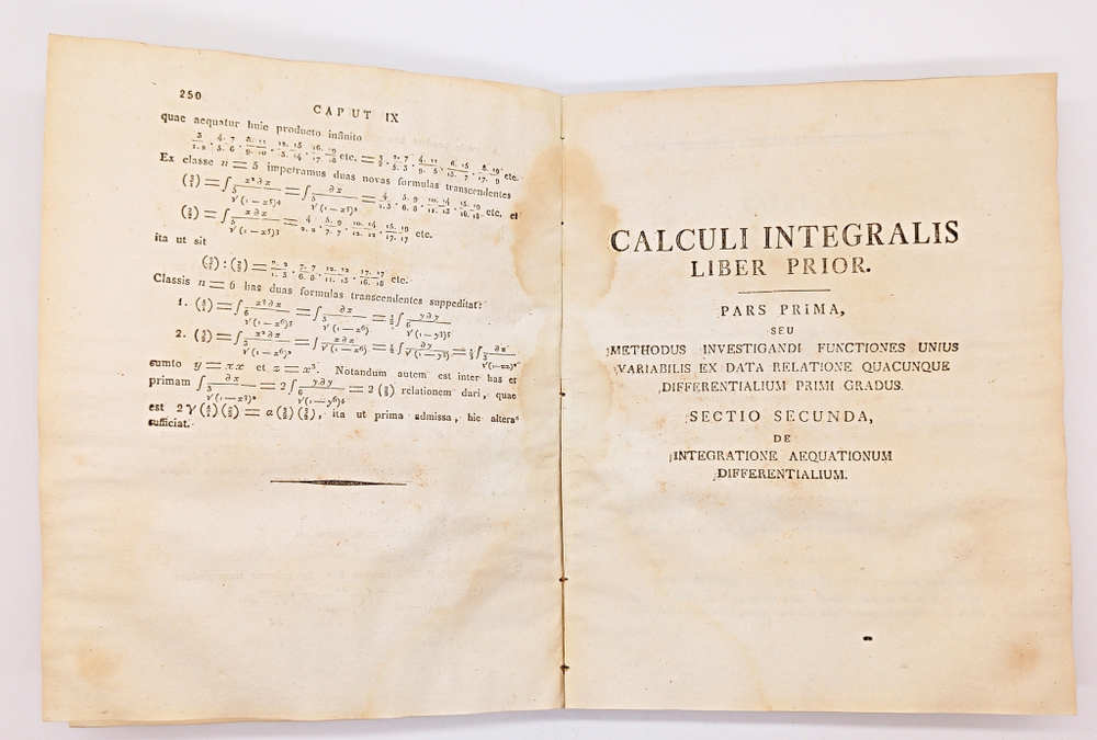 "Интегральное исчисление (Institutiоnum Сalсuli Intеgrаlis) Том 1". Эйлер Леонард (Leonhаrdi Еuleri). 1824 г.