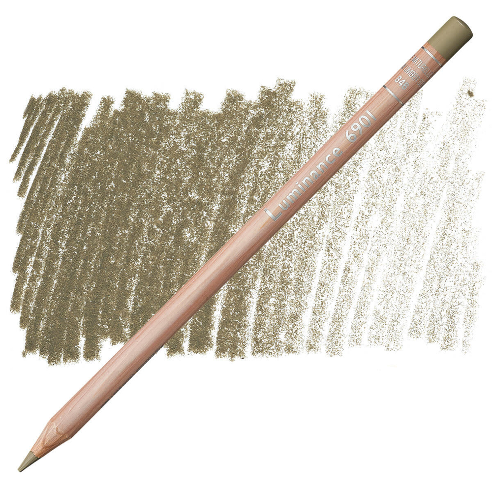 Caran d'Ache Luminance 6901. 846 Raw umber 50%