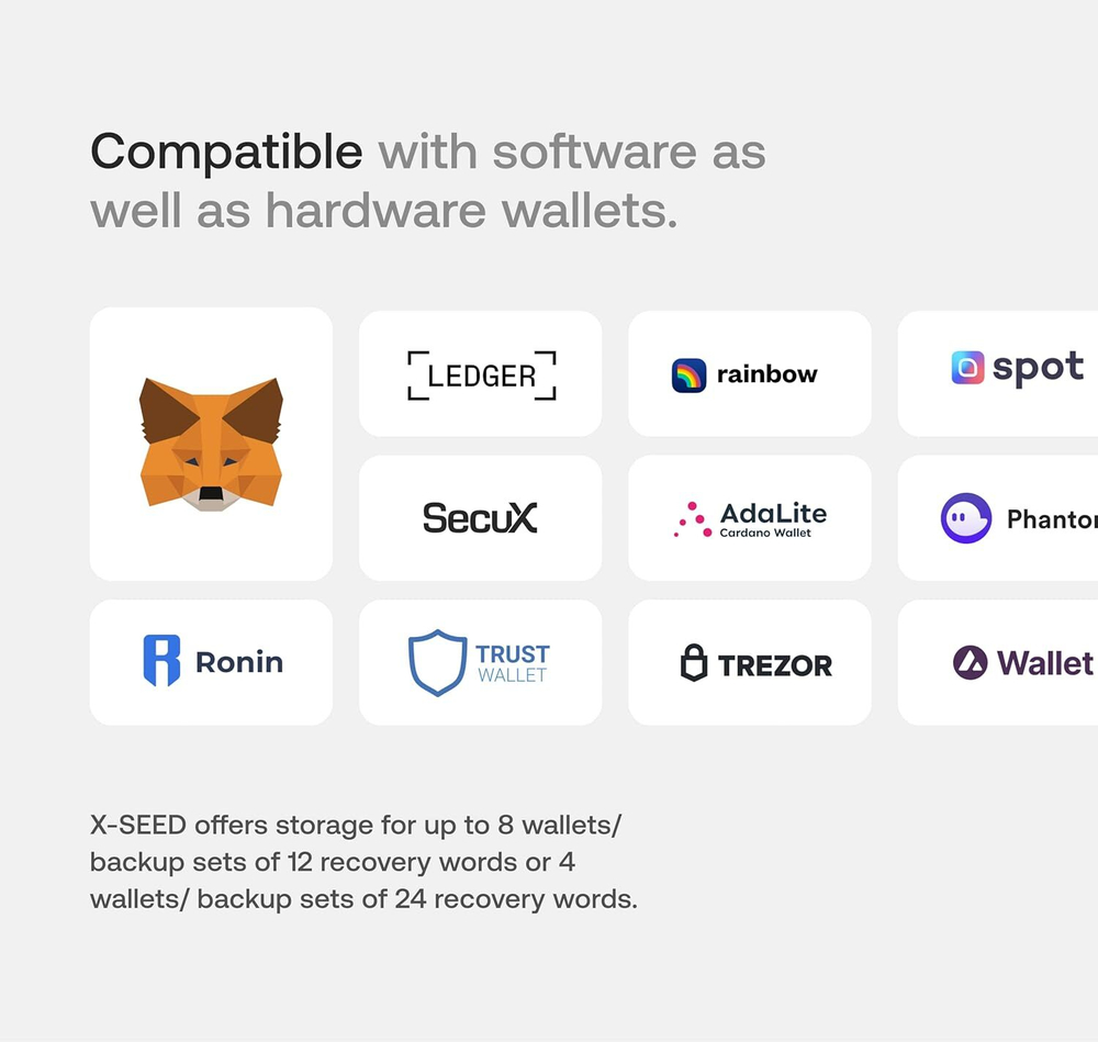 SecuX XSEED — Металлическая пластина для защиты сид-фразы криптокошелька