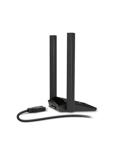 TP-Link Archer T4U Plus, AC1300 Двухдиапазонный Wi Fi USB адаптер высокого усиления, до 400 Мбит/с на 2,4 ГГц + до 867 Мбит/с на 5 ГГц, 2 внешние антенны, USB 3.0, удлинительный кабель
