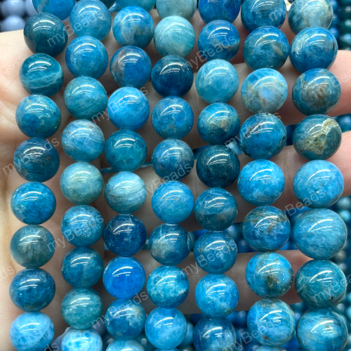 Апатит синий 10 мм, бусины - шарики