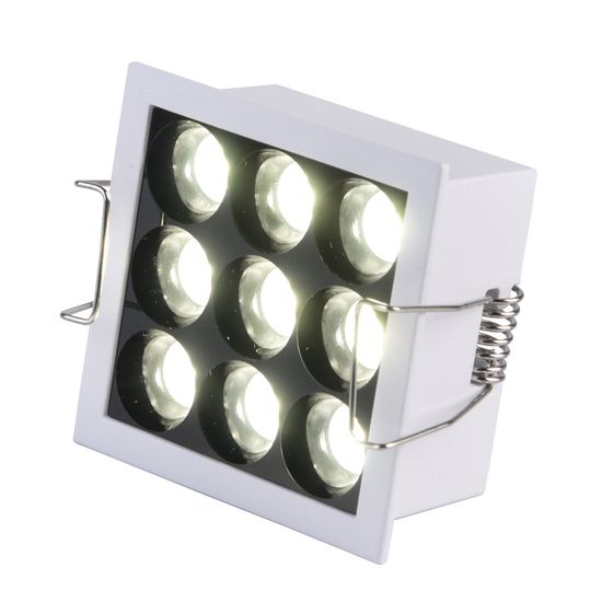 ST763.532.10 Св-к встр. белый LED 1*10W 3000K 950Lm Ra 24° IP20 L71xW71xH36 170-240VV Встраиваемые светильники