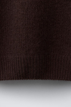 ZARA ДЖЕМПЕР ИЗ 100% КАШЕМИРА, КОРИЧНЕВЫЙ