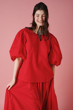 Блузка с рукавами-фонариками из батиста, "Морозко"