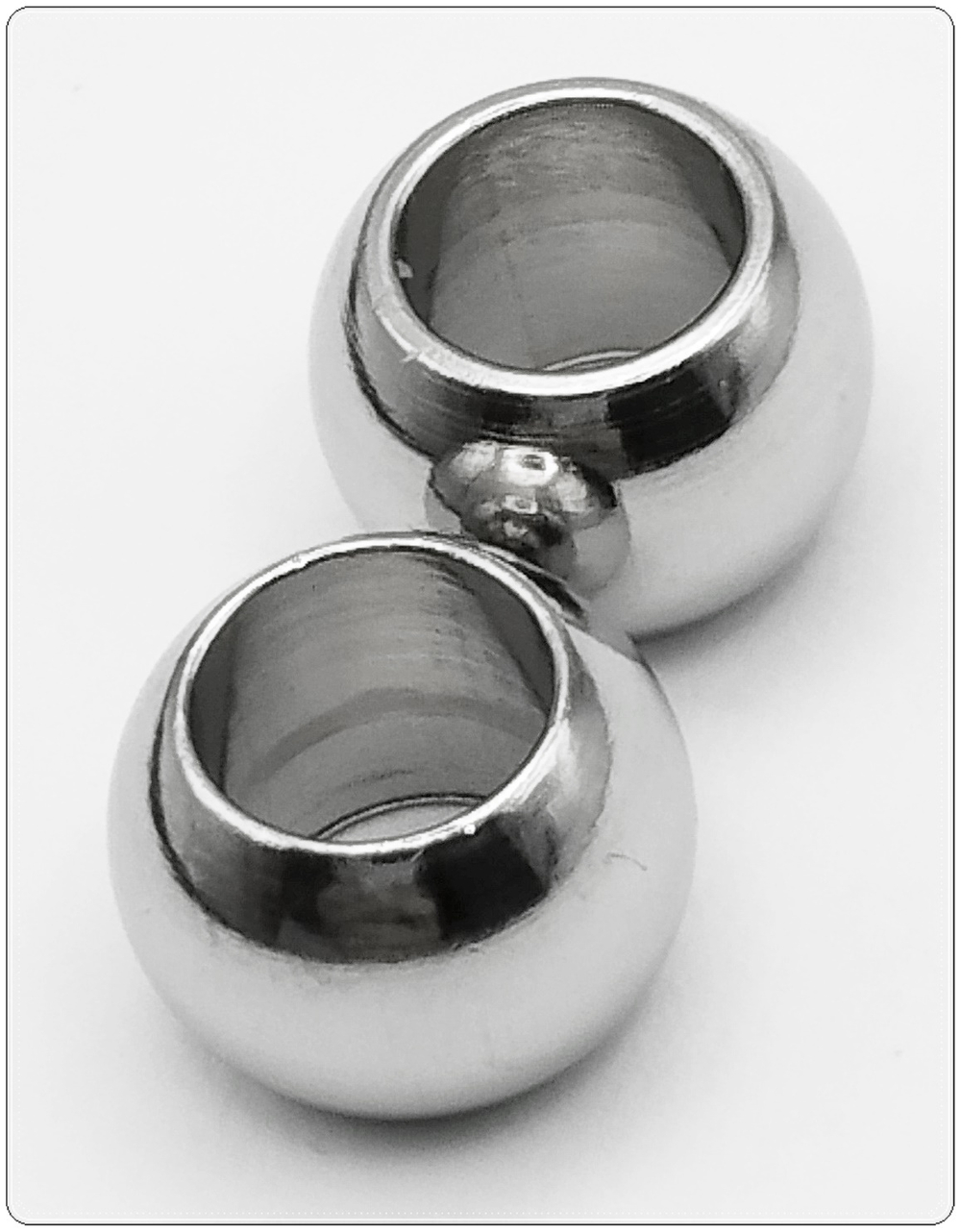 Бусины (2шт) для бороды, косичек стальные 10мм.