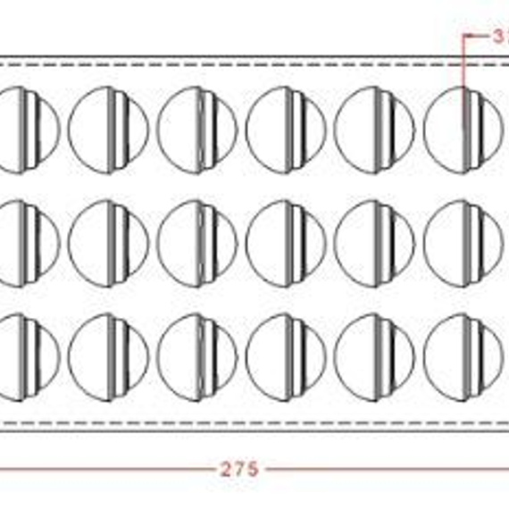 75 | Форма для шоколадных конфет &quot;Радуга&quot; (275*135мм)