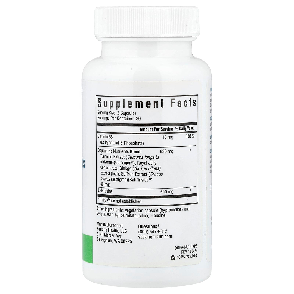 Seeking Health, Dopamine Nutrients, 60 вегетарианских капсул