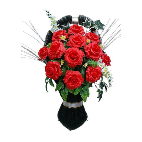 Траурная искусственная корзина «Полуваза №06»