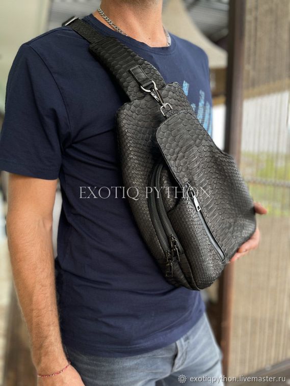 Сумка-слинг из кожи питона BG-416