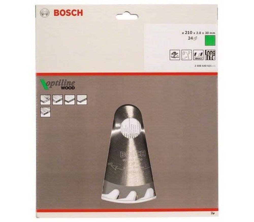 Пильный диск BOSCH 210X30 24 OPTILINE