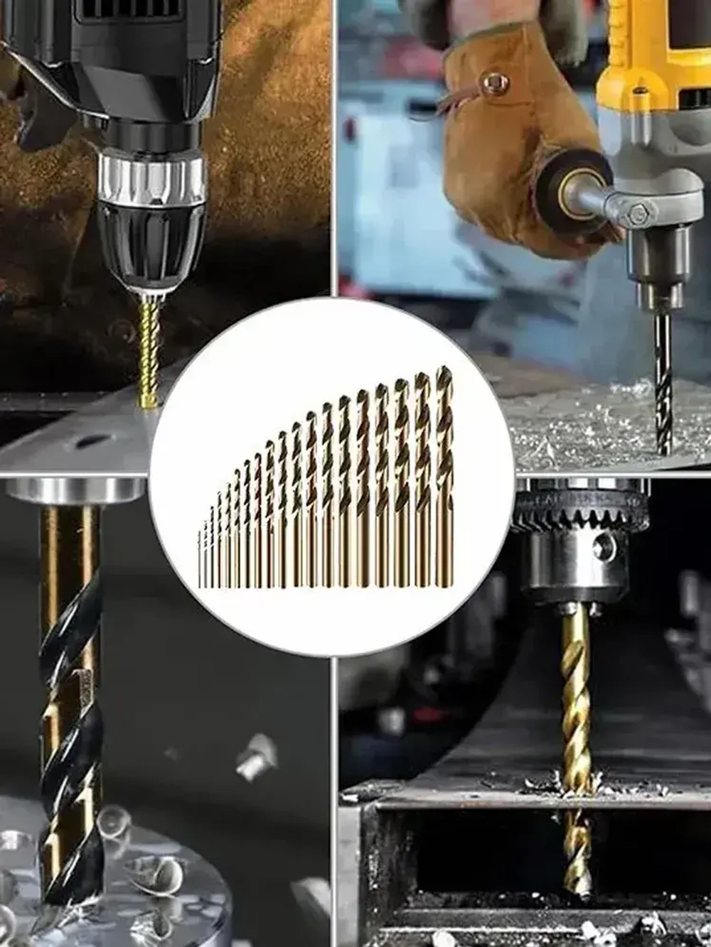 Набор сверл по металлу HSS 4241, 19 шт 1-10mm, длина 110 мм,кейс для хранения