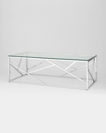 Журнальный стол 120*60 АРТ ДЕКО серебро