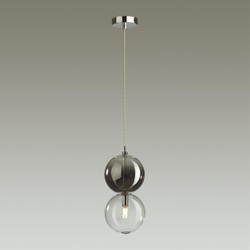 4980/1A PENDANT ODL22 000 хром/дымчатый/стекло Подвес G9 1*40W TWIXY
