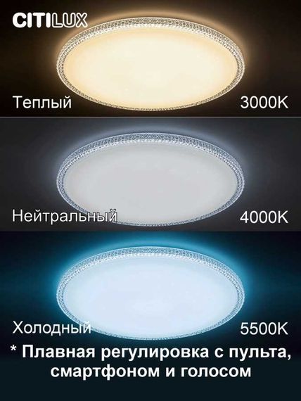 Потолочный светодиодный светильник Citilux Альпина Смарт CL718A80G