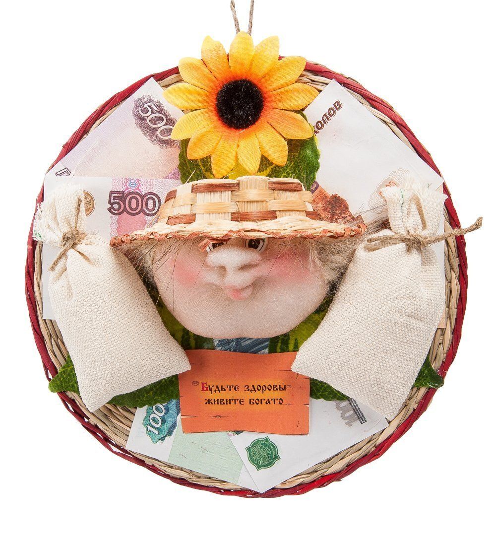 Народные промыслы К01-001 Панно-Домовой «Тихон» ср. 20х20 (Будьте здоровы)