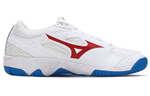 Mizuno Cyclone Speed CN Slip Resistant, Abrasion Resistant, Breathable Low top Training Shoes Unisex White Blue Red