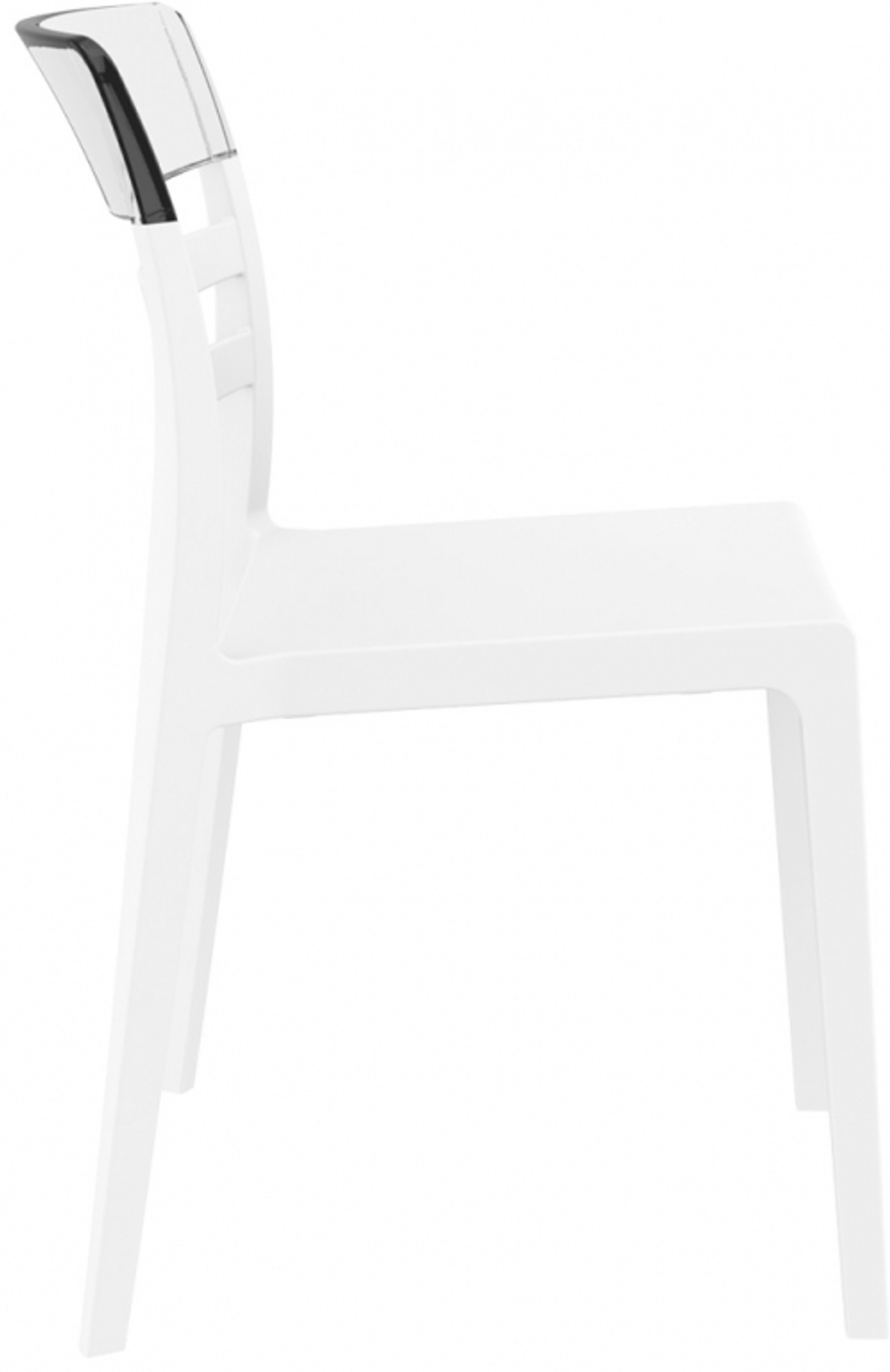Стул пластиковый Siesta Contract Mone, белый, прозрачный