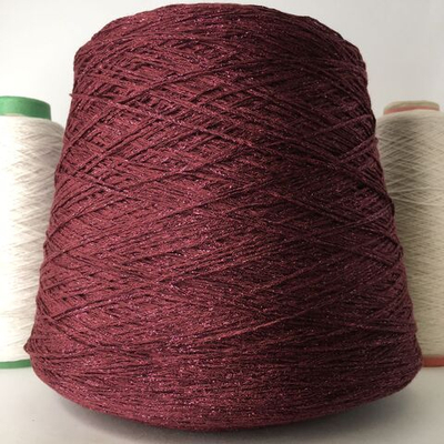 COTTON LUREX; 95% хлопок, 5% люрекс; 400м/100гр; Шнурок; цвет: Вишневый, люрекс малиновый