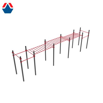 Воркаут комплекс с рукоходом трехуровневым и 6 турников К-89