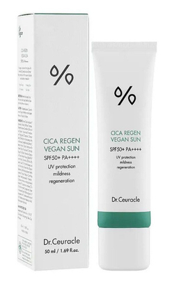 Dr.Ceuracle Cica Regen Vegan Sun SPF50+ PA++++ солнцезащитный веганский крем с центеллой