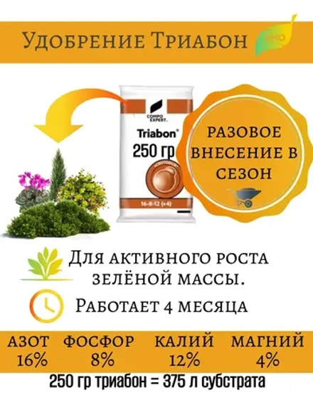 Удобрение для растений Триабон (Triabon) 250 гр