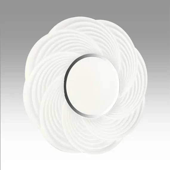 7687/DL PALE SN Светильник пластик/белый/серебристый LED 48Вт 4000К D390 IP43 BIGO