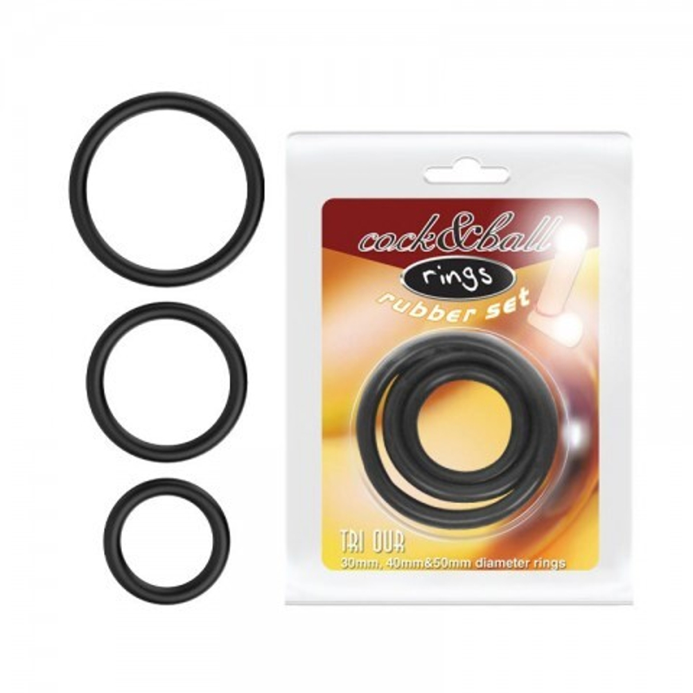 Набор эрекционных колец Cock & Ball rings
