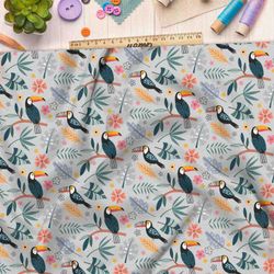 Ткань сатин тропический какаду