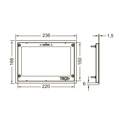 Декоративная рамка для монтажной рамки (сатин)