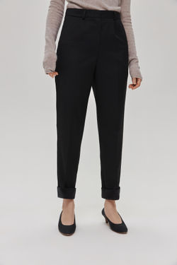 Брюки с отворотами (Просто идеальные брюки), черные