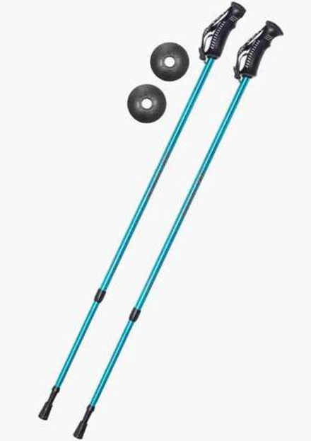 Палки треккинговые TechTeam Yeti Celadon, 115-135 см, 2-секционные, antishock
