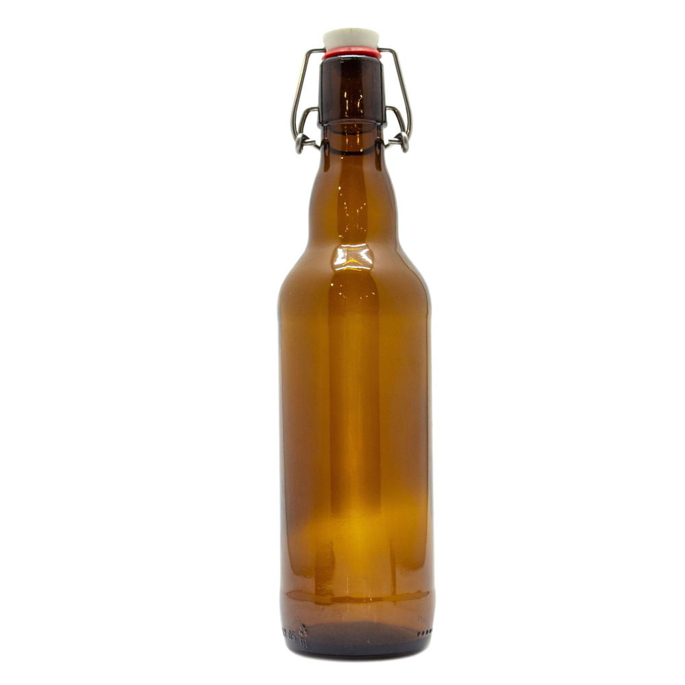 Бутылка бугельная 0,5 л, с бугельной пробкой (темная), 2 шт.